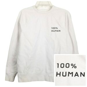 Everlane Sweatshirt 100% Human Graphic White Crew Neck Cotton Women's Small